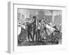 Barber's Saloon, New York, 1870-null-Framed Art Print