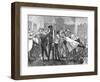 Barber's Saloon, New York, 1870-null-Framed Art Print