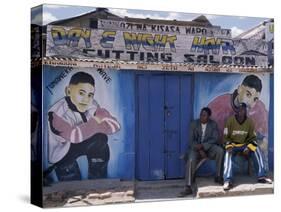 Barber's Shop in a Small Trading Centre Near Iringa in Southern Tanzania-Nigel Pavitt-Stretched Canvas