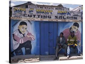 Barber's Shop in a Small Trading Centre Near Iringa in Southern Tanzania-Nigel Pavitt-Stretched Canvas