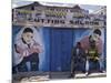 Barber's Shop in a Small Trading Centre Near Iringa in Southern Tanzania-Nigel Pavitt-Mounted Photographic Print