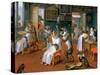 Barber's Shop with Monkeys and Cats-Abraham Teniers-Stretched Canvas