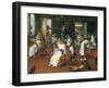 Barber's Shop with Monkeys and Cats-Abraham Teniers-Framed Art Print