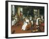 Barber's Shop with Monkeys and Cats-Abraham Teniers-Framed Art Print