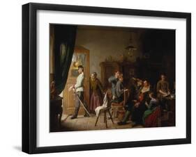 Barber's Shop-Felix Schlesinger-Framed Giclee Print