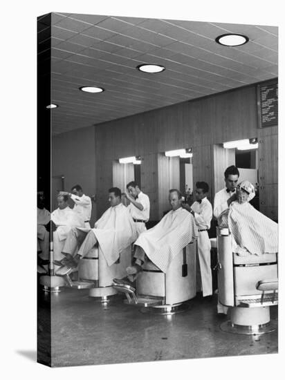 Barber Shop for Los Alamos Residents-Alfred Eisenstaedt-Stretched Canvas