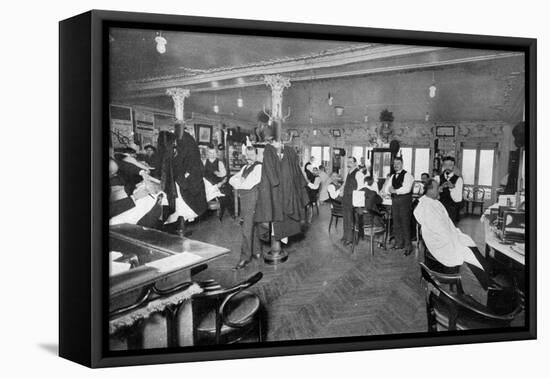 Barber Shop Montmartre-null-Framed Stretched Canvas