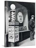 Barber Shop Storefront-null-Stretched Canvas