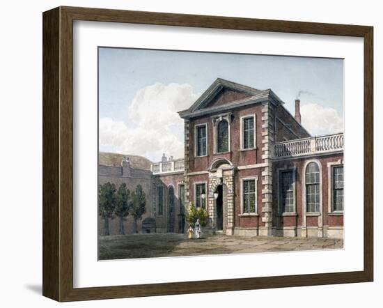 Barber Surgeons' Hall and Courtyard, City of London, 1812-George Shepherd-Framed Giclee Print