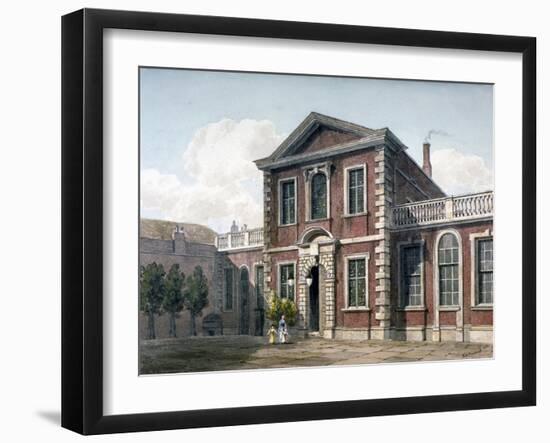 Barber Surgeons' Hall and Courtyard, City of London, 1812-George Shepherd-Framed Giclee Print