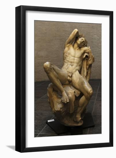 Barberini Faun. a Sleeping Satyr. About 220 BC. Greek Baroque. Roman Copy. Glyptothek. Munich-null-Framed Giclee Print