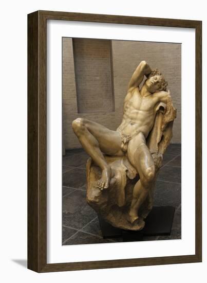 Barberini Faun. a Sleeping Satyr. About 220 BC. Greek Baroque. Roman Copy. Glyptothek. Munich-null-Framed Giclee Print