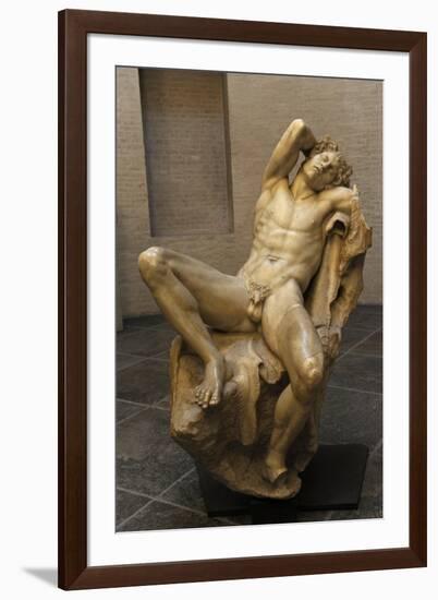 Barberini Faun. a Sleeping Satyr. About 220 BC. Greek Baroque. Roman Copy. Glyptothek. Munich-null-Framed Giclee Print