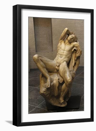 Barberini Faun. a Sleeping Satyr. About 220 BC. Greek Baroque. Roman Copy. Glyptothek. Munich-null-Framed Premium Giclee Print