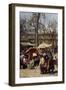 Barbers' Outdoor Salon-null-Framed Giclee Print