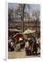 Barbers' Outdoor Salon-null-Framed Giclee Print