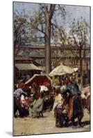 Barbers' Outdoor Salon-null-Mounted Giclee Print