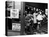 Barbershop at Down Town Hair School-Alfred Eisenstaedt-Stretched Canvas