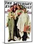 "Barbershop Quartet" Saturday Evening Post Cover, September 26,1936-Norman Rockwell-Mounted Giclee Print
