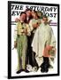 "Barbershop Quartet" Saturday Evening Post Cover, September 26,1936-Norman Rockwell-Framed Giclee Print