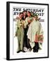 "Barbershop Quartet" Saturday Evening Post Cover, September 26,1936-Norman Rockwell-Framed Giclee Print