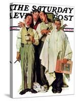 "Barbershop Quartet" Saturday Evening Post Cover, September 26,1936-Norman Rockwell-Stretched Canvas