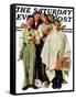 "Barbershop Quartet" Saturday Evening Post Cover, September 26,1936-Norman Rockwell-Framed Stretched Canvas