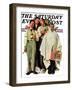 "Barbershop Quartet" Saturday Evening Post Cover, September 26,1936-Norman Rockwell-Framed Premium Giclee Print