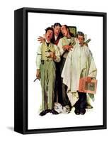 "Barbershop Quartet", September 26,1936-Norman Rockwell-Framed Stretched Canvas