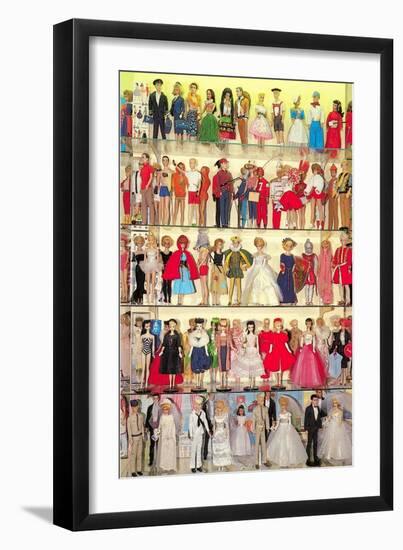 Barbie Doll Collection, Retro-null-Framed Art Print