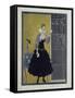 Barbier Black Dress-Vintage Apple Collection-Framed Stretched Canvas