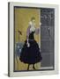 Barbier Black Dress-Vintage Apple Collection-Stretched Canvas