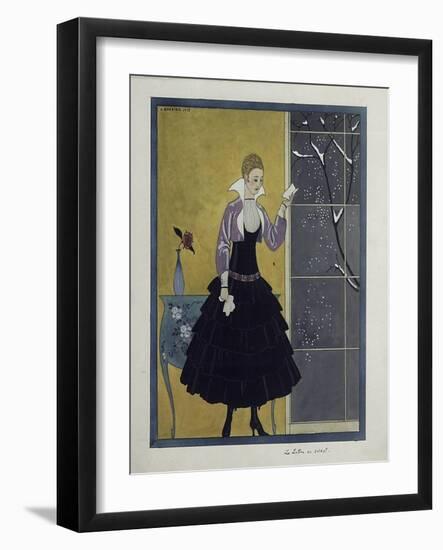 Barbier Black Dress-Vintage Apple Collection-Framed Giclee Print