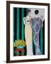 Barbier Two Fashion Plaits-Vintage Apple Collection-Framed Giclee Print