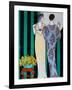 Barbier Two Fashion Plaits-Vintage Apple Collection-Framed Giclee Print