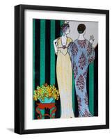 Barbier Two Fashion Plaits-Vintage Apple Collection-Framed Giclee Print