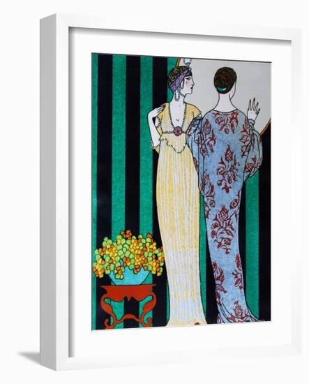 Barbier Two Fashion Plaits-Vintage Apple Collection-Framed Giclee Print