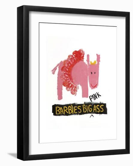 Barbies Big Pink Ass-Jennie Cooley-Framed Giclee Print