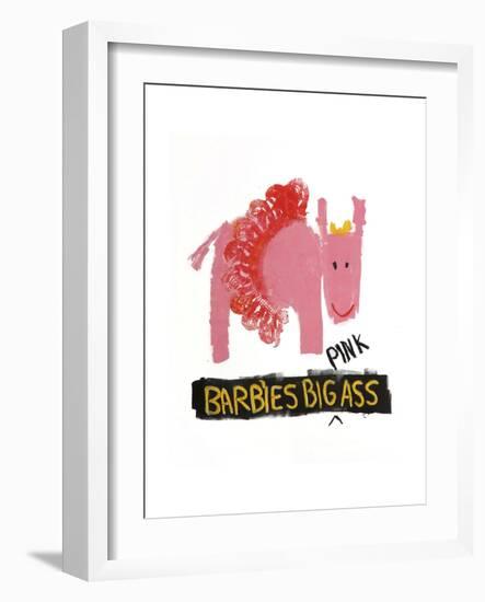 Barbies Big Pink Ass-Jennie Cooley-Framed Giclee Print