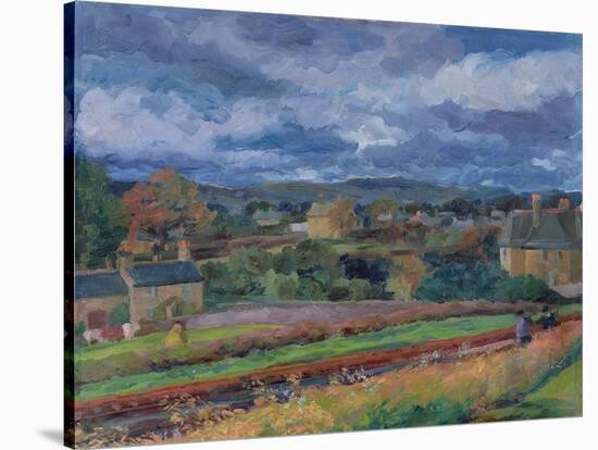 Barbon from the Railway Line - Autumn, 1956-Stephen Harris-Stretched Canvas