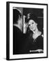 Barbra Streisand at Recording Session-Bill Eppridge-Framed Premium Photographic Print