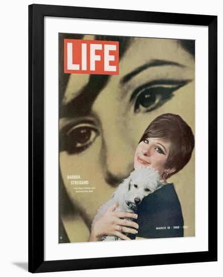 Barbra Streisand, March 18, 1966-Bill Eppridge-Framed Photographic Print