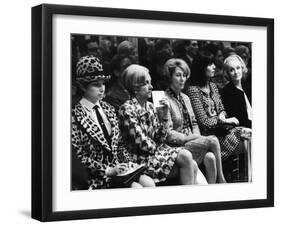 Barbra Streisand, Marlene Dietrich, Elsa Martinelli, Wearing Chanel Suits at Chanel Fashion Show-Bill Eppridge-Framed Premium Photographic Print