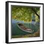 Barca sul fiume-Adriano Galasso-Framed Art Print