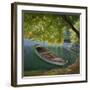 Barca sul fiume-Adriano Galasso-Framed Art Print