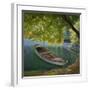 Barca sul fiume-Adriano Galasso-Framed Art Print