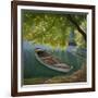 Barca sul fiume-Adriano Galasso-Framed Art Print