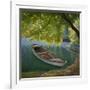 Barca sul fiume-Adriano Galasso-Framed Art Print