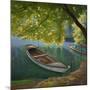 Barca sul fiume-Adriano Galasso-Mounted Art Print