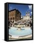 Barcaccia Fountain, Piazza Di Spagna, Rome, Lazio, Italy-Guy Thouvenin-Framed Stretched Canvas